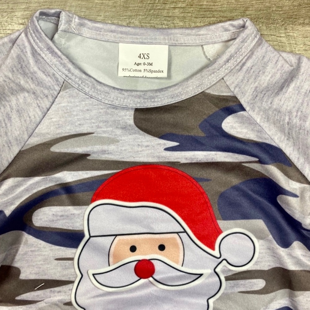 Baby Boy Santa Christmas One Piece Romper Size 0-3 months - Picture 2 of 11